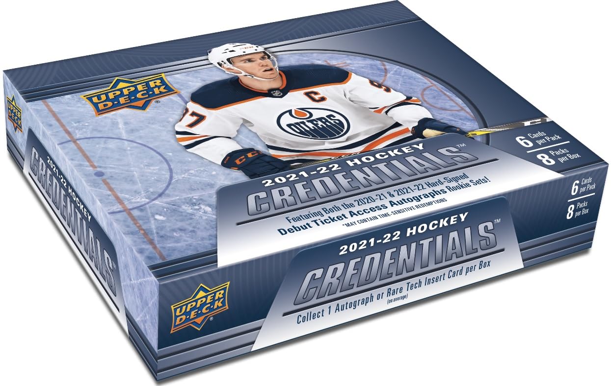 Amazon.com: 2021-22 Upper Deck Credentials Hockey Hobby Box